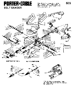 Page A Diagram and Parts List for 503-BDK Type 2 Porter Cable Belt or Drum Sander